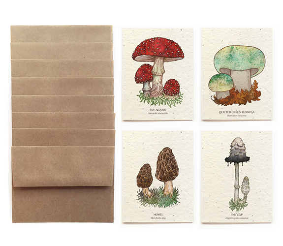 "Wild Mushrooms" Card Set - Bower Studio